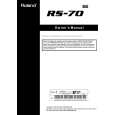ROLAND RS-70 Instrukcja Obsługi