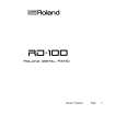 ROLAND RD-100 Instrukcja Obsługi