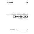 ROLAND CM-500 Instrukcja Obsługi